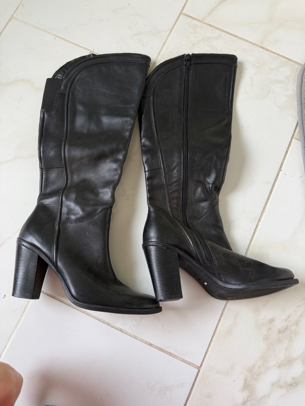 Coach & Four Padema Knee-High Boots 8M Black Leather, Real Leather boots